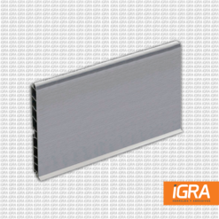 Zoclo De Pvc Aluminio Cepillado 150Mm 4 Mts Largo Rehau