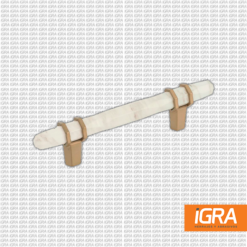 Jaladera Cp-6648Mwbbz 96Mm Carrione Blanco Piedra Champaagne Bronce