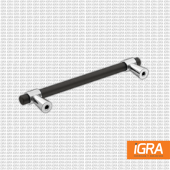 Alternative view of Jaladera Cp-6859Fb26 128Mm Mergence Negro Mate Cromo Pulido