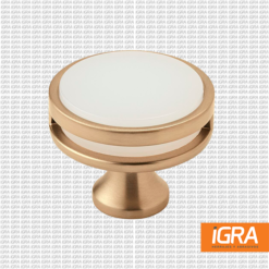 Boton Ck-6609Pnfa 1 3/4" Oberon Champagne Dorado Con Acrilico
