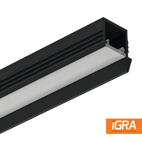 Hafele Perfil Aluminio Inserto 1105 Negro 3 Mts