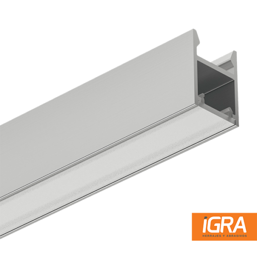 Hafele Perfil Aluminio Para Sobreponer 2103 Aluminio Plateado