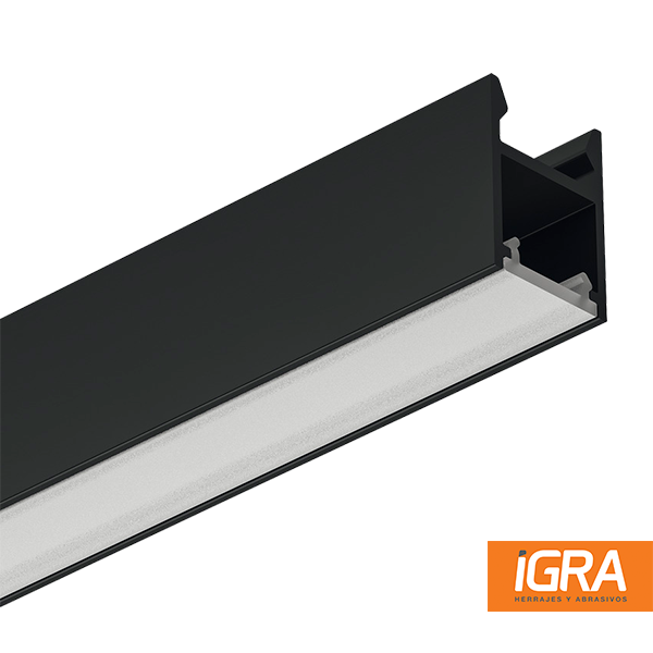 Hafele Perfil Aluminio Para Sobreponer 2103 Negro