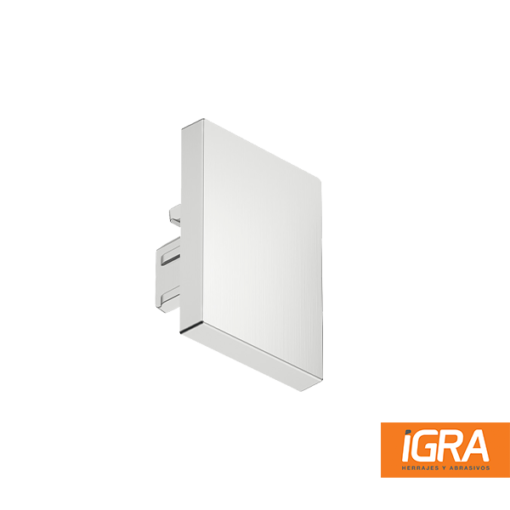 Hafele Tapa Final P/Perfil Sobreponer 2103 Aluminio Plateado