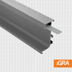 Hafele Perfil Aluminio Gola Empotrado J P/Tira Led 4000Mm Gris Cepillado