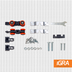 Sistema Corredizo P/Puertas Colgante Dn-80 50-80 Kgs Con Freno