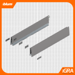 Blum Perfiles Merivobox Altura M Gris Indium Mate 500Mm