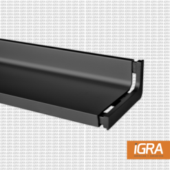 Alternative view of Hafele Juego De Terminaciones (Izq Y Der) P/Perfil Aluminio Gola L Negro Cepillado