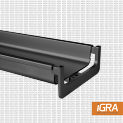 Alternative view of Hafele Juego De Terminaciones (Izq Y Der) P/Perfil Aluminio Gola C Negro Cepillado