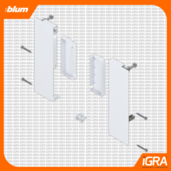 Blum Fijacion Frontal P/Cajon Interior Altura E Con Guardacuerpo Merivobox Blanco Seda Mate