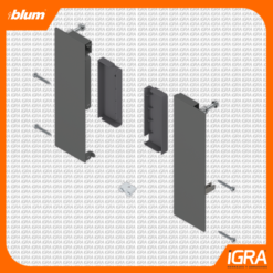Blum Fijacion Frontal P/Cajon Interior Altura E Con Guardacuerpo Merivobox Gris Orion