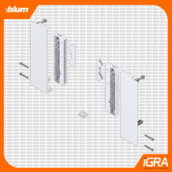 Blum Fijacion Frontal P/Cajon Interior Altura E Con Elemento De Diseño Merivobox Blanco Seda Mate