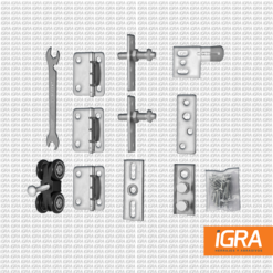 Sistema Corredizo P/Puertas Colgante Dn-80 40 Kgs P/Puerta 2 Puertas