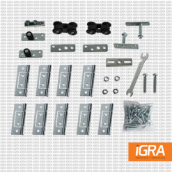 Sistema Corredizo P/Puertas Colgante Dn-80 40 Kgs P/Puerta 4 Puertas
